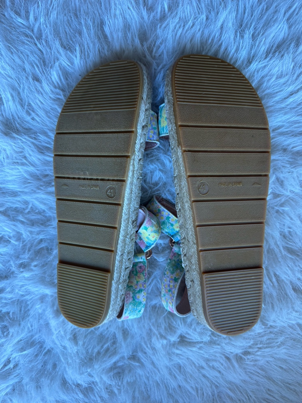 Love Shack Fancy Manebi rainbow skies  flowers hiking Espadrille 10 Sandals 41 - Picture 8 of 14